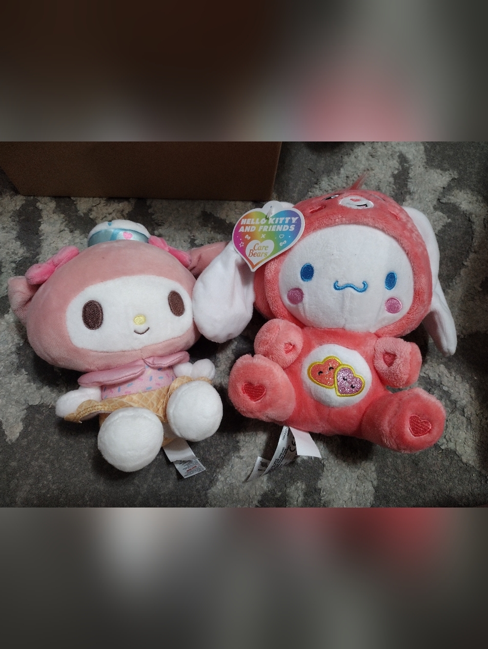 Sanrio Pink Cinnamoroll & My Melody Style Plush Pair